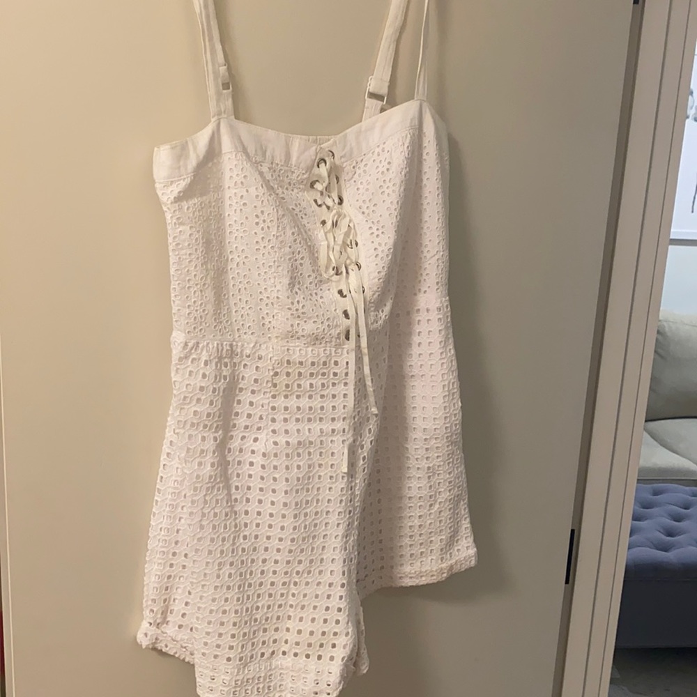 White lacy romper